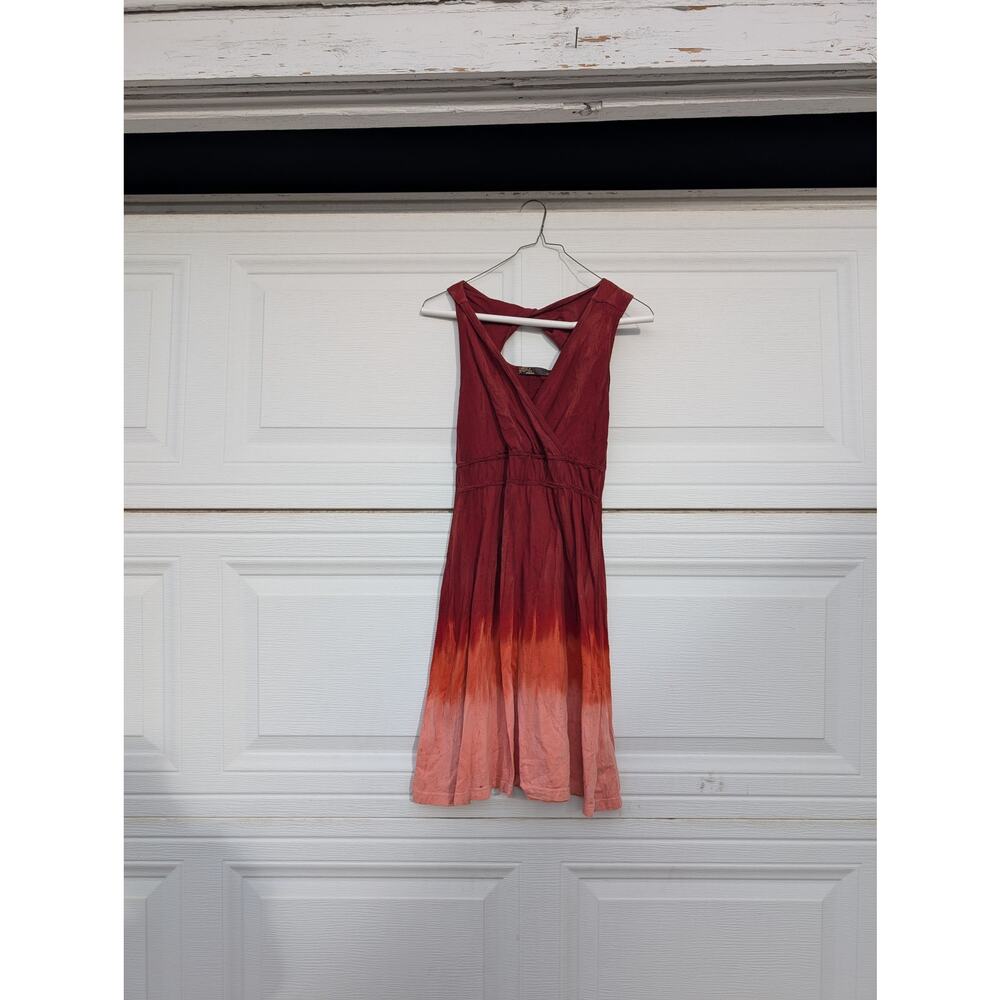 prAna Ombre Dress - Size XS - Red/Orange